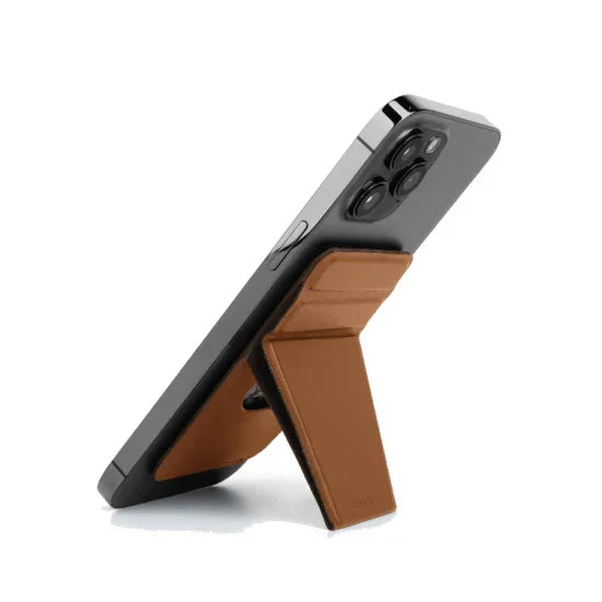 Uniq Lyft Magnetic Snap-On Stand And Card Holder - Brown - Tashqila
