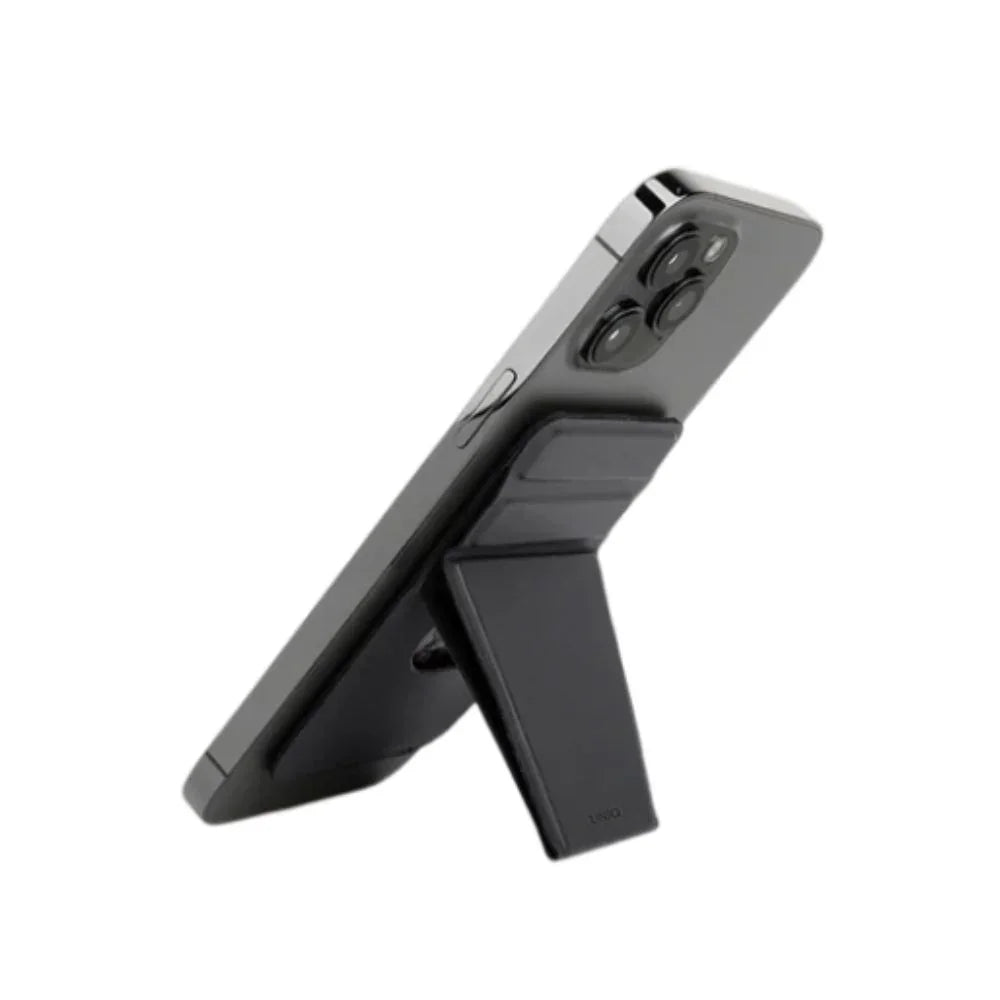 Uniq Lyft Magnetic Snap-On Stand And Card Holder - Black - Tashqila