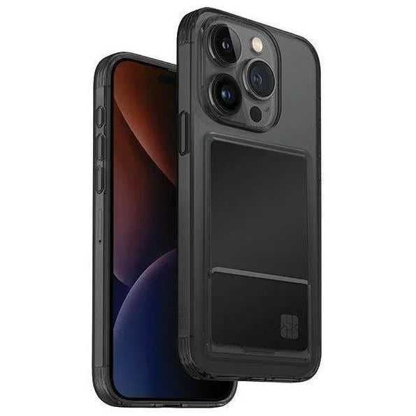 Uniq Hybrid iPhone 15 Pro Air Fender ID Cover - Smoked (Grey Tinted) - Tashqila