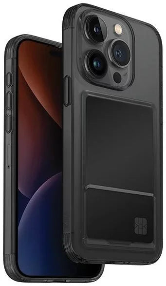 Uniq Hybrid iPhone 15 Pro Max Air Fender ID Cover - Smoked (Grey Tinted) - Tashqila