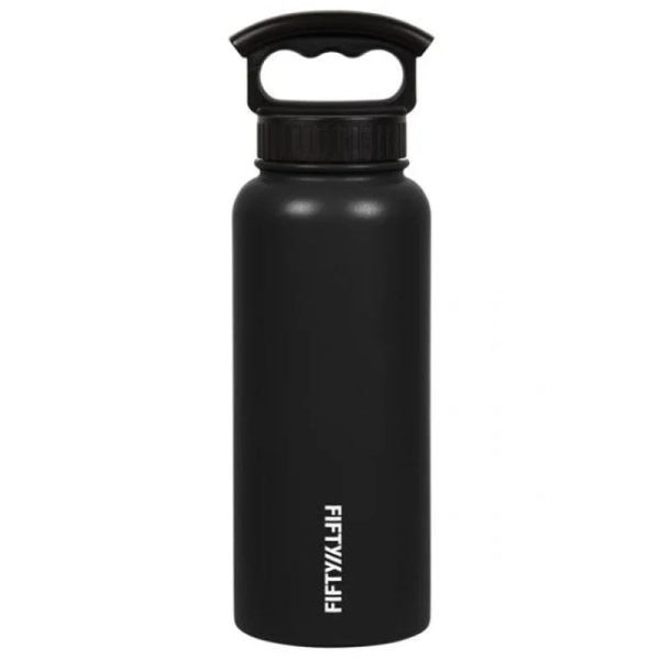Fifty/Fifty 1L Bottle 3 Finger Lid - Matte Black - Tashqila