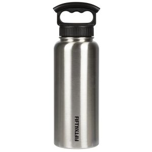 Fifty/Fifty 1L Bottle 3 Finger Lid - Stainless - Tashqila