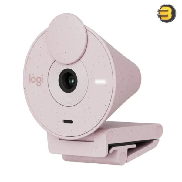 Logitech Brio 300 1080p USB-C Webcam with Privacy Shutter - Rose - Tashqila