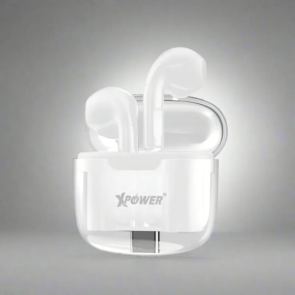 XPower BSE10+ True Wireless Bluetooth 5.3 Earbuds - Transparent White