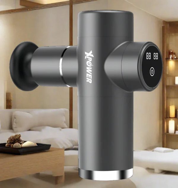 XPower MG4 Mini Massager With 4 Massage Head - Grey