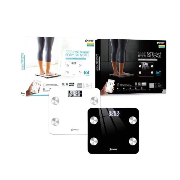 XPower SBS1 Smart Body Scale with 63 Body Information - Black - Tashqila