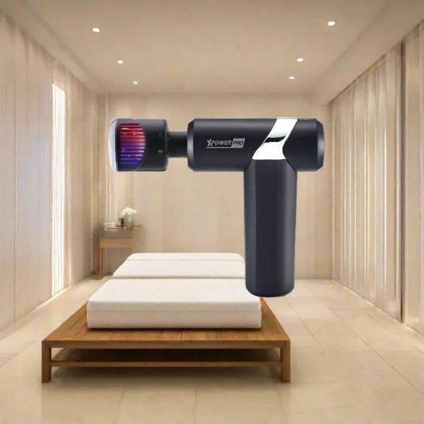 XPower Pro MG9 2IN1 Cooling & Heating Massage Gun With 5 Massage Head 2000mAh Battery - Black