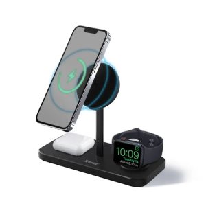 XPower 15W Magsafe Charging Station - Black - Tashqila
