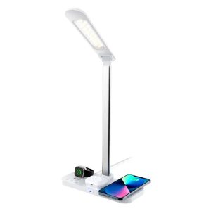 XPower 15W Wireless Charging LED Desk Lamp - White - Tashqila