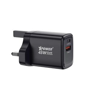 XPower 45W GaN Mini Wall Charger - Black - Tashqila