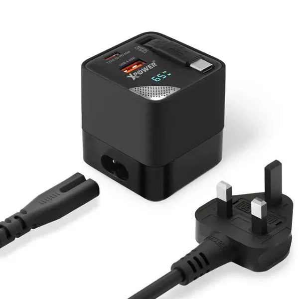 XPower 65W GaN 3in1 Desktop Charger - Black - Tashqila