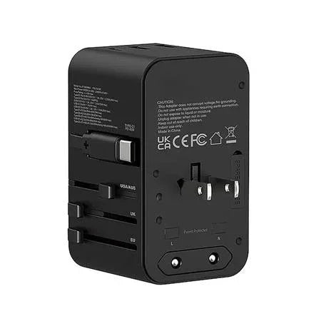 XPower 70W GaN Travel Adaptor Built-in Cable - Black - Tashqila