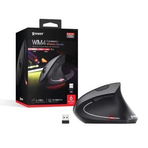 XPower Ergonomic Wireless Vertical Mouse - Black - Tashqila