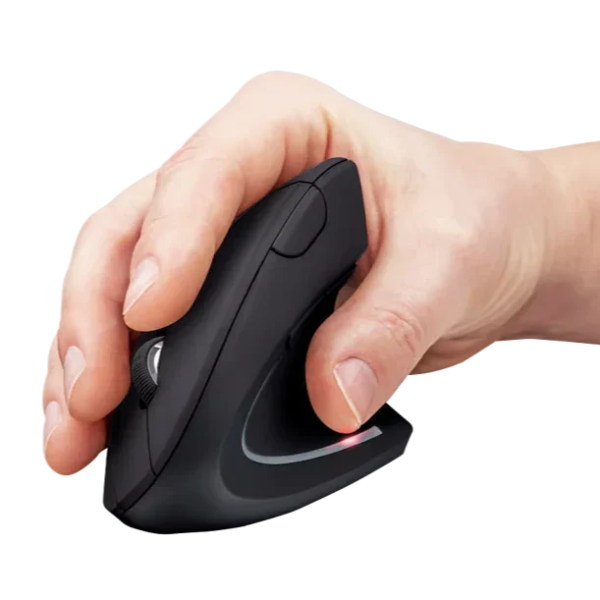 XPower Ergonomic Wireless Vertical Mouse - Black - Tashqila