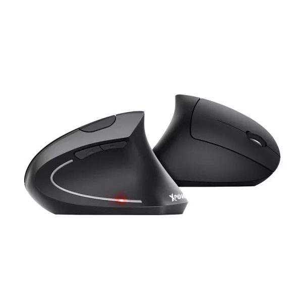 XPower Ergonomic Wireless Vertical Mouse - Black - Tashqila
