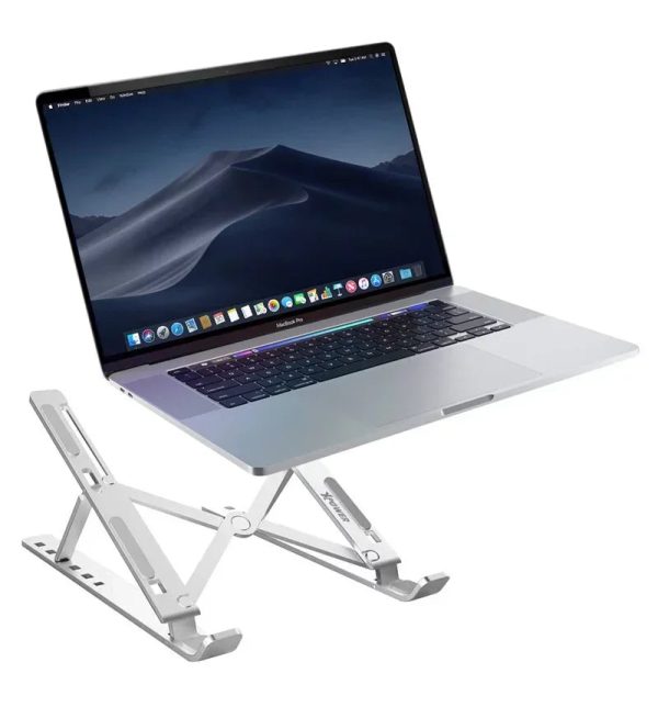 XPower Foldable Laptop Stand - Silver - Tashqila