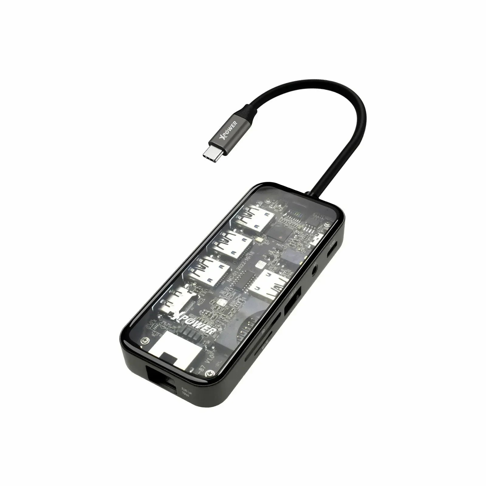 XPower HI10 10 In 1 92W PD Type-C Hub - Grey - Tashqila