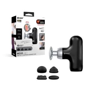 XPower Hot Compress Mini Massager - Black - Tashqila