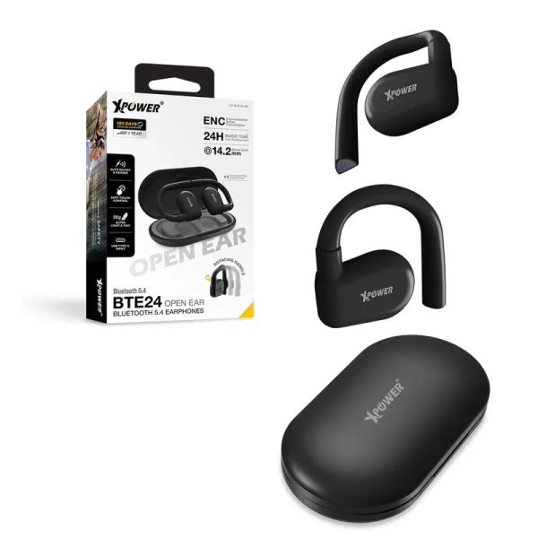 XPower Open Ear Bluetooth 5.4 Earphones - Black - Tashqila