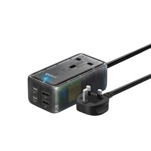 XPower PS1C 65W 5-Output Power Strip - Transparent Black - Tashqila