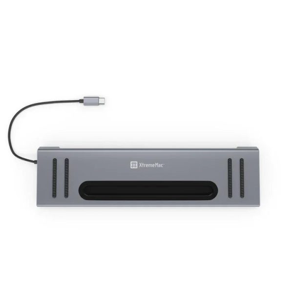 XtremeMac Type-C 12 In 1 Docking Hub Station - Silver - Tashqila