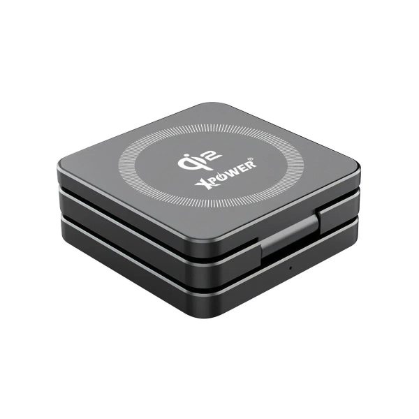 Xpower 23W 3in1 Foldable Magsafe Wireless Charging Stand - Grey - Tashqila