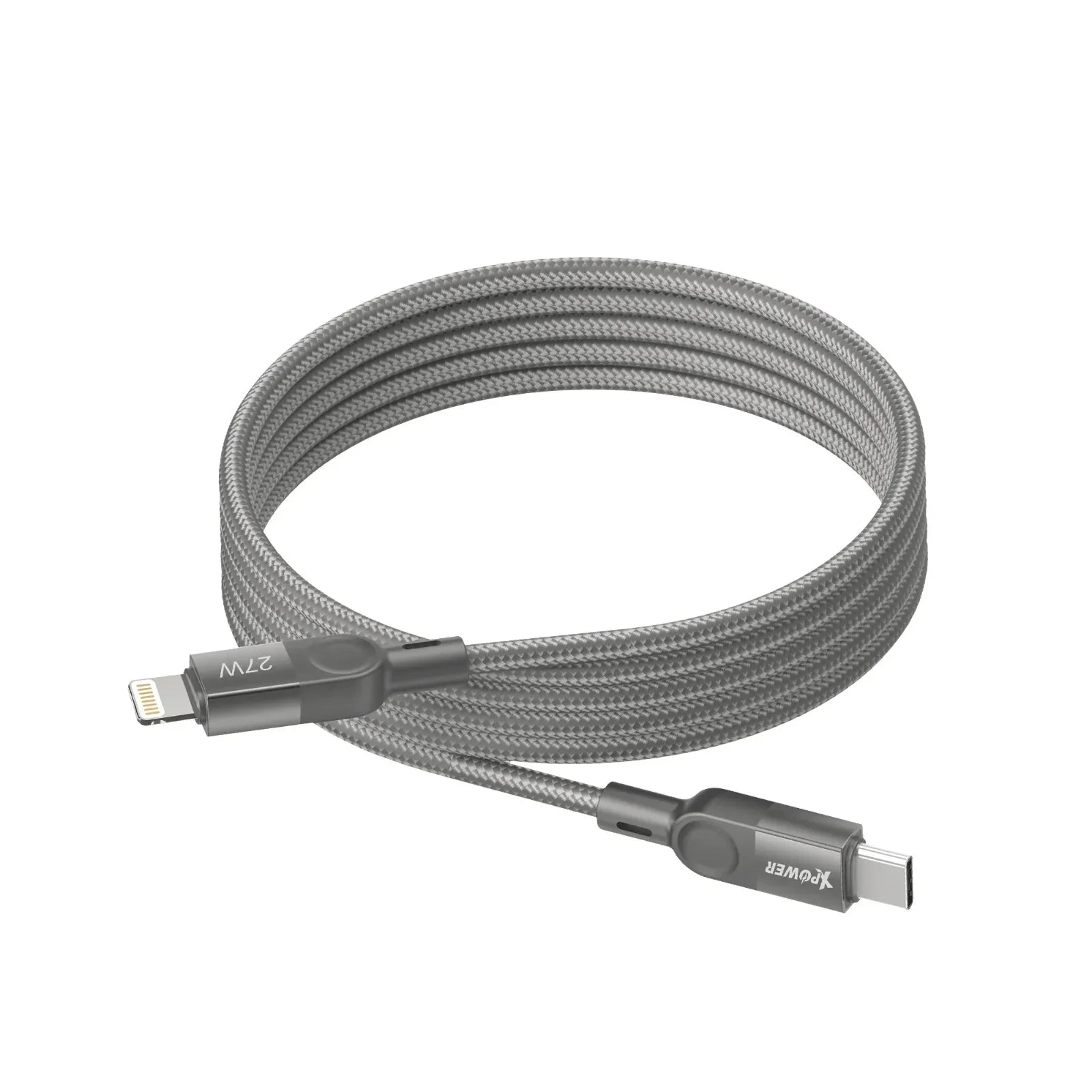 Xpower 27W Type-C To Lightning Magnetic 1M Cable - Titanium - Tashqila