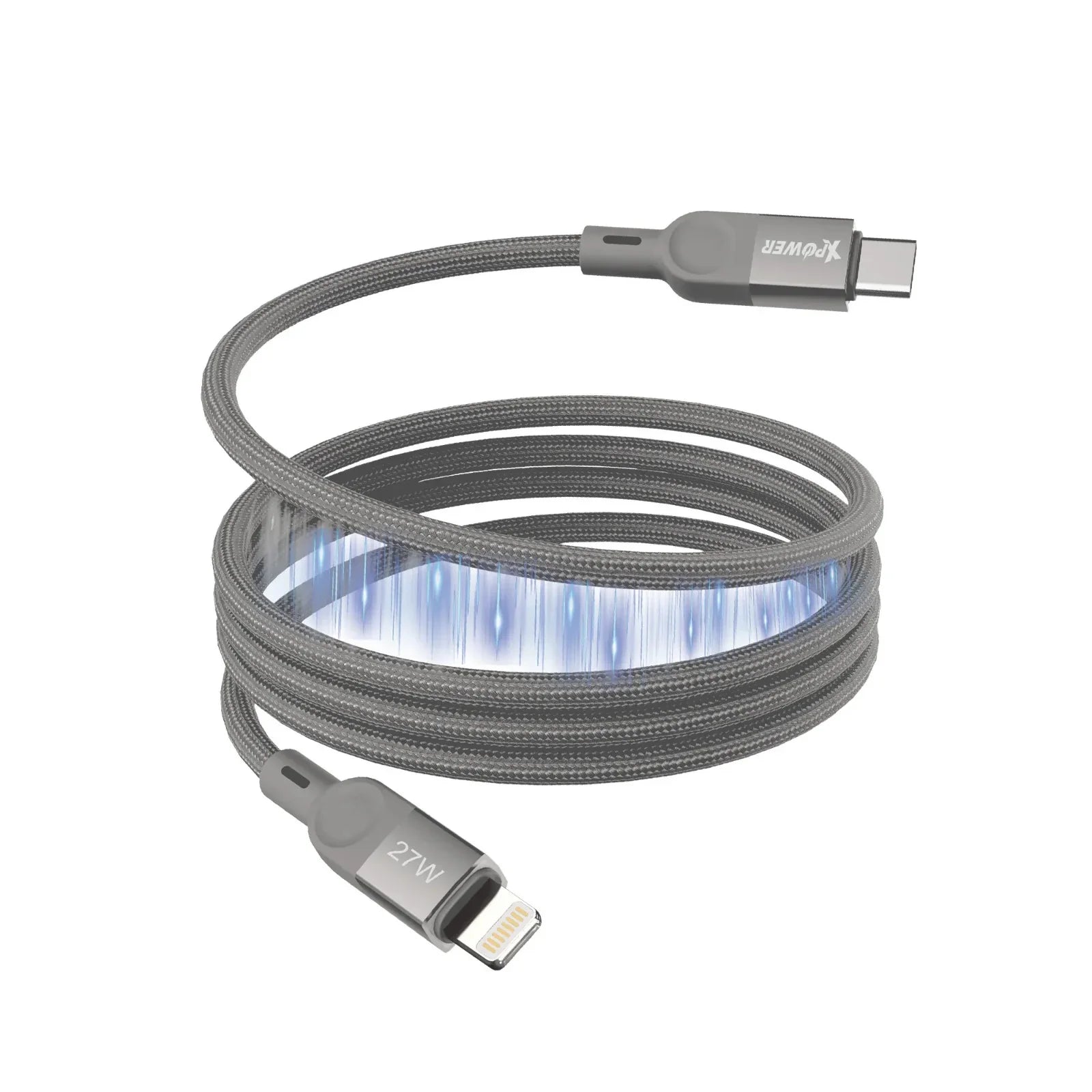 Xpower 27W Type-C To Lightning Magnetic 1M Cable - Titanium - Tashqila