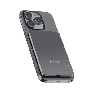 Xpower 5000mah 20w 2in1 Wireless Ultra Thin Power Bank - Grey - Tashqila