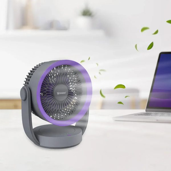 Xpower F17 Portable Desktop Circulation Fan - Grey - Tashqila