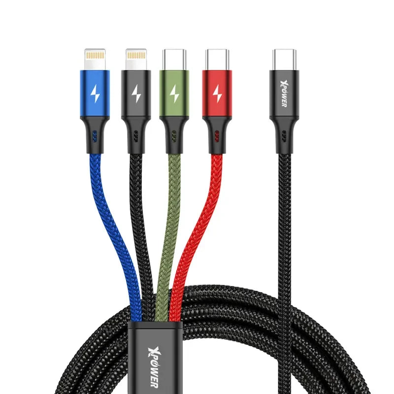 Xpower Type-C 4in1 1.2m Cable - Black - Tashqila