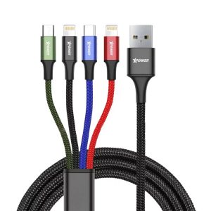 Xpower USB 4in1 2m Cable - Black - Tashqila