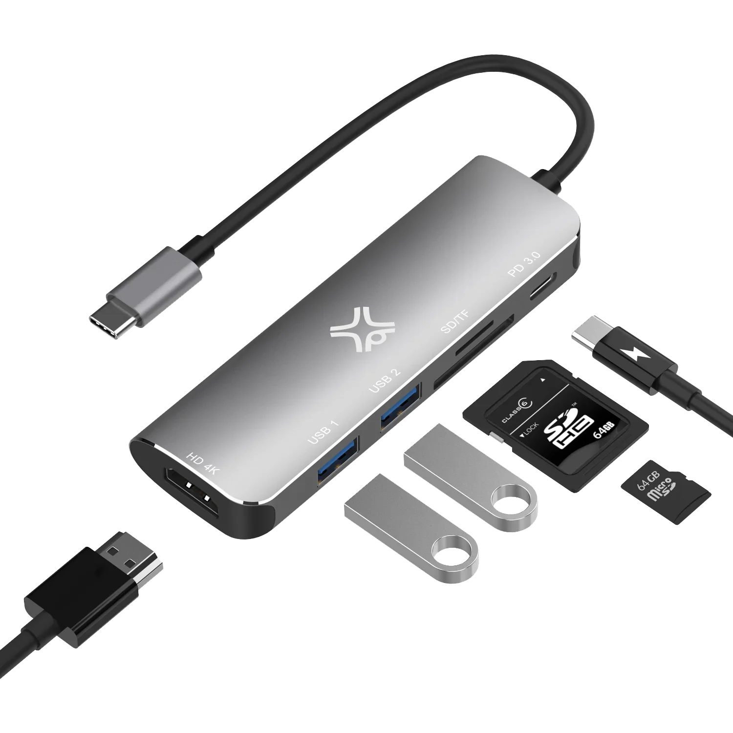 XtremeMac Type-C 6 In 1 Hub