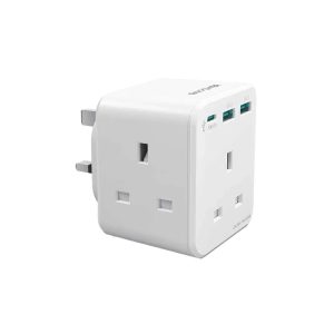 Ravpower PD 20W Wall Charger Uk Version With 3 Ac Port - White - Tashqila
