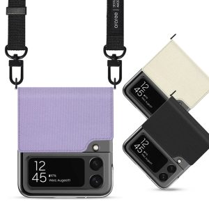 Araree Canvas Diary Case For Z FliP 4 - Purple - Tashqila