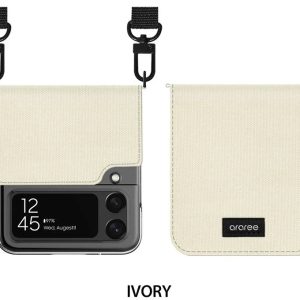 Araree Canvas Diary Case For Z FliP 4 - Invory - Tashqila