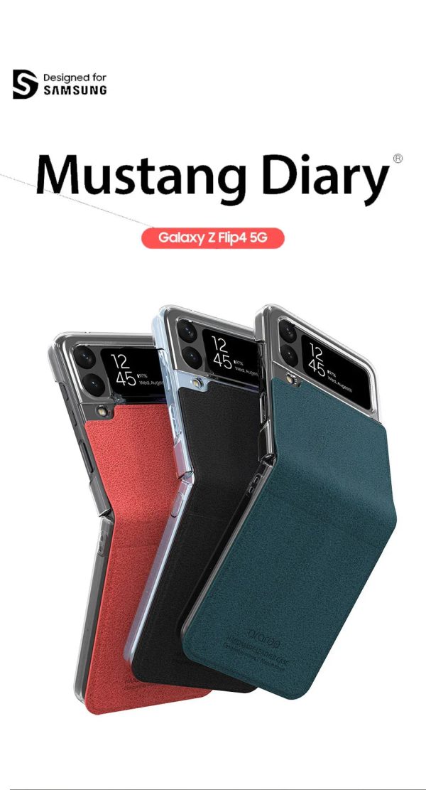 Araree Mustang Diary Case For Z FliP 4 - Black - Tashqila
