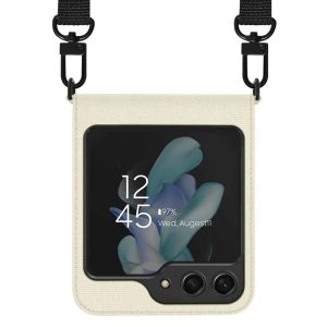 Araree Z Flip 5 Canvas Diary Flip Case - Ivory