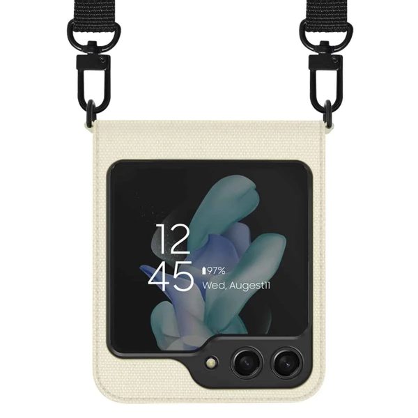 Araree Z Flip 5 Canvas Diary Flip Case - Ivory
