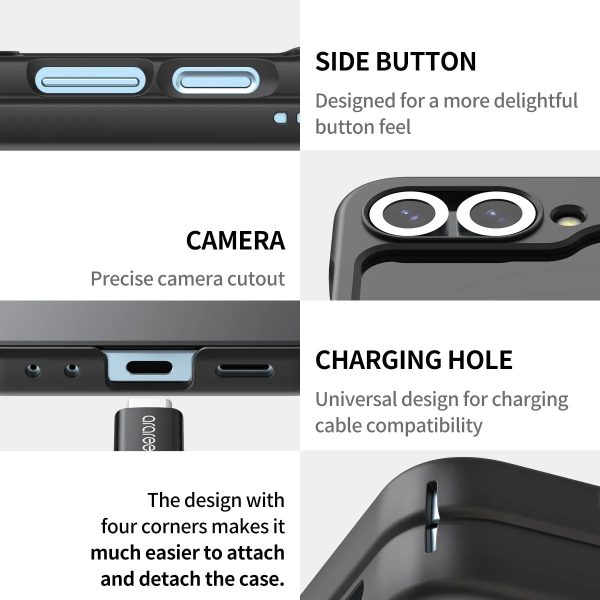 Araree Samsung Z Flip 6 Aero Flex Magsafe Case - Black - Tashqila