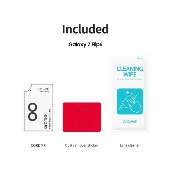 Araree Samsung Z Flip 6 Core Camera Glass With Metal Ring - Clear - Tashqila