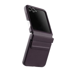 Melkco Galaxy Z Flip6 Origin Series PU Leather Regal Snap Cover - Dark Purple - Tashqila