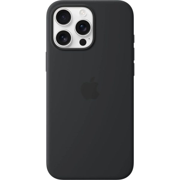 Apple iPhone 16 Pro Max Silicone Case with MagSafe - Black - Tashqila