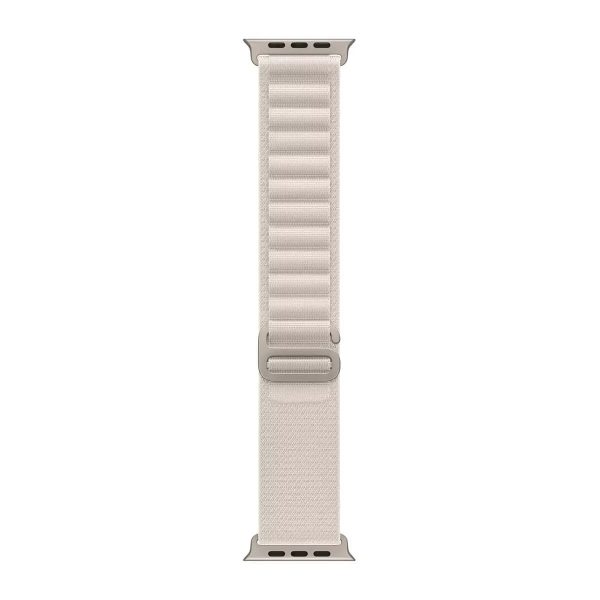 Apple Watch Ultra GPS + Cellular, 49mm Titanium Case with Starlight Alpine Loop – Medium - Tashqila