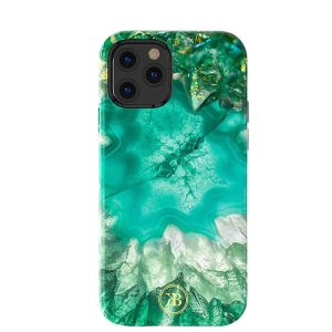 iPhone 12 Pro Max Kingxbar Jade Splash Case - Green - Tashqila