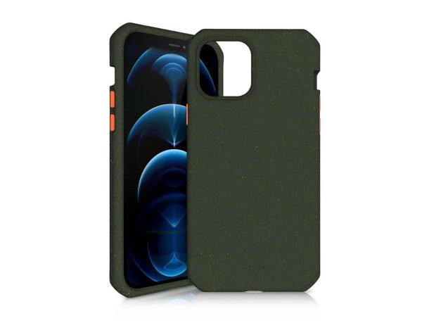 Itskins Feroniabio Summit iPhone 12 / 12 Pro Case - Kaki And Orange - Tashqila