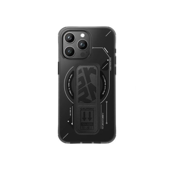 Skinarma iPhone 15 Pro Helio Magsafe Grip-Stand Cover - Black - Tashqila