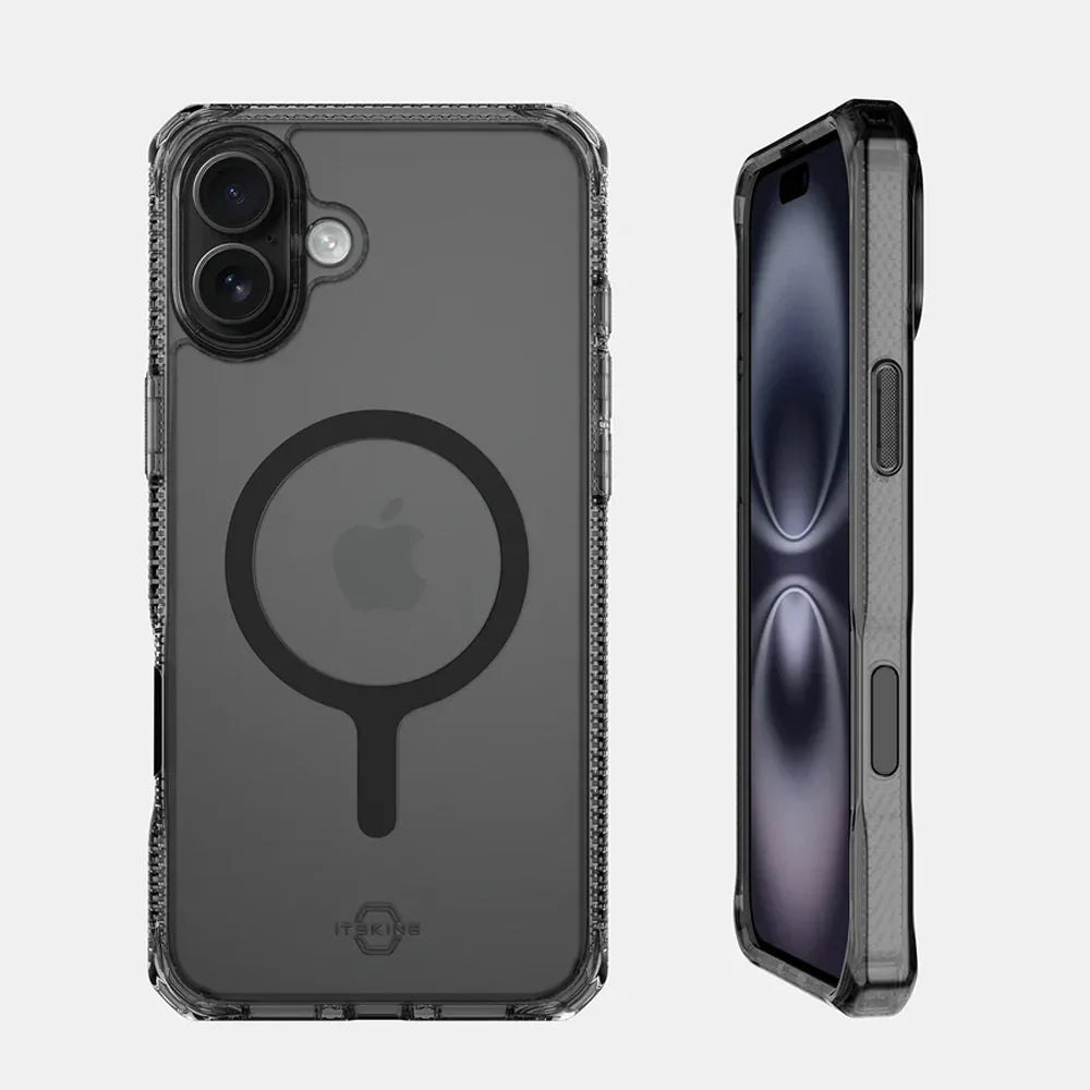 iPhone 16 Itskins Hybrid Vapor Touch Magsafe Case - Smoke - Tashqila