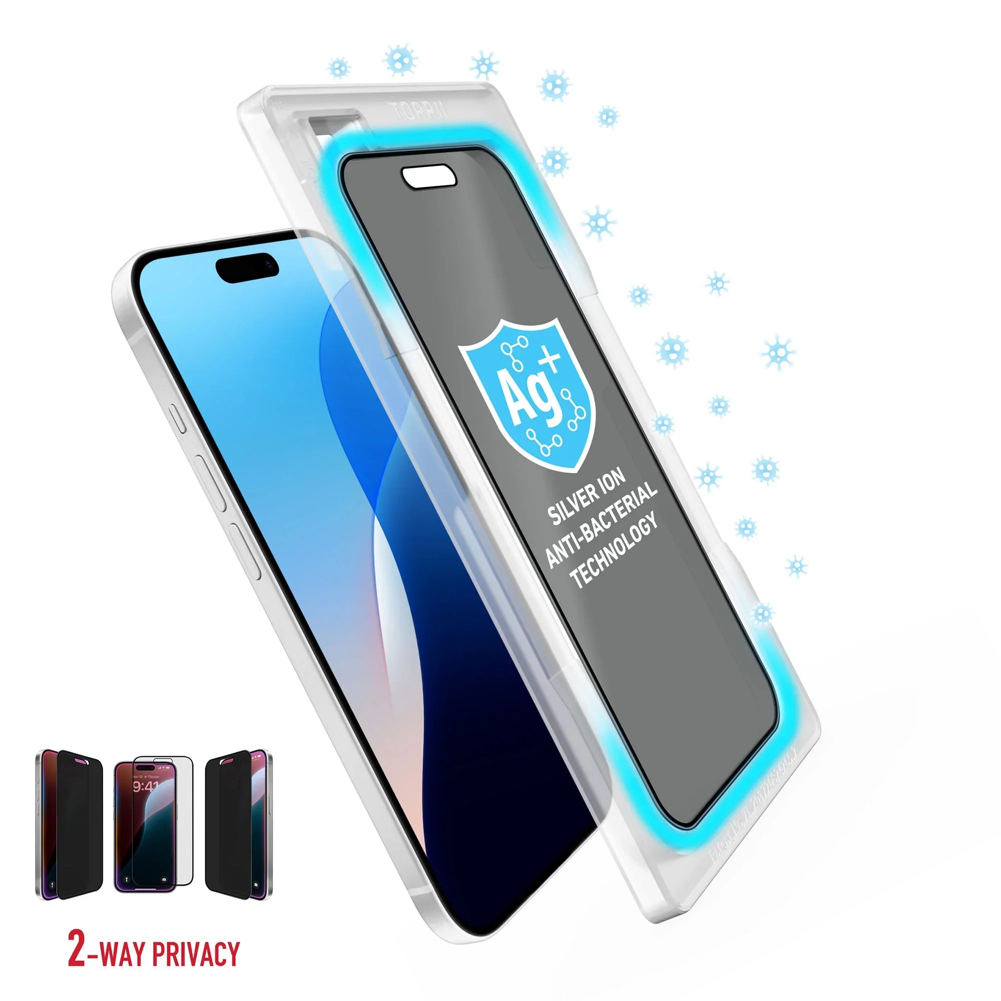 iPhone 16 Plus / 15 Plus / 14 Pro Max Torrii Bodyglass Screen Protector Glass - Privacy - Tashqila