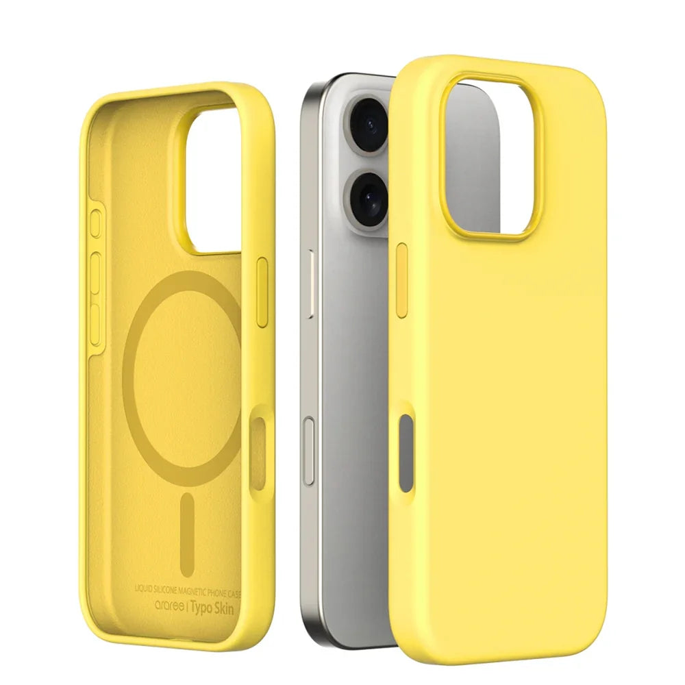 iPhone 16 Pro Araree Typo Skin Cover - Yellow - Tashqila